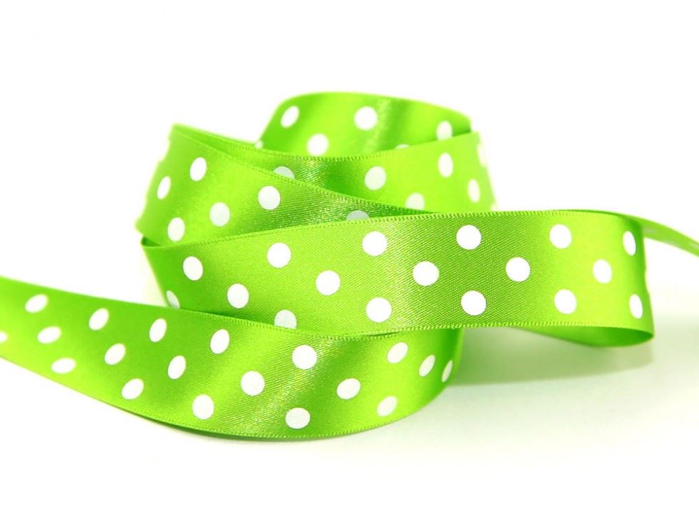 Berisfords Polka Dot Ribbon (Value Roll) 664 Meadow