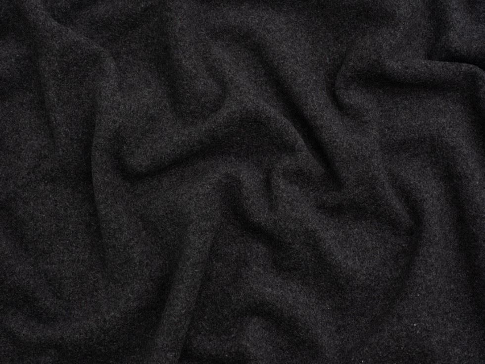 Charcoal Mouflon Wool Blend Coating Fabric