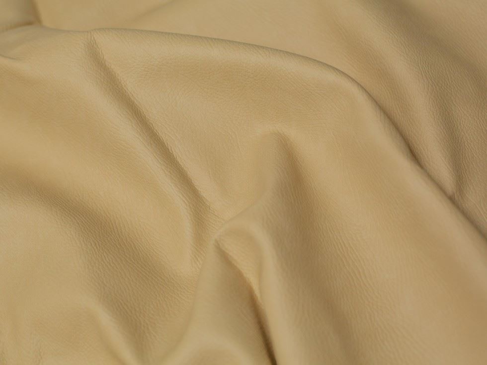 Minerva Core Range Heavy Fire Retardant Faux Leather Fabric Beige
 