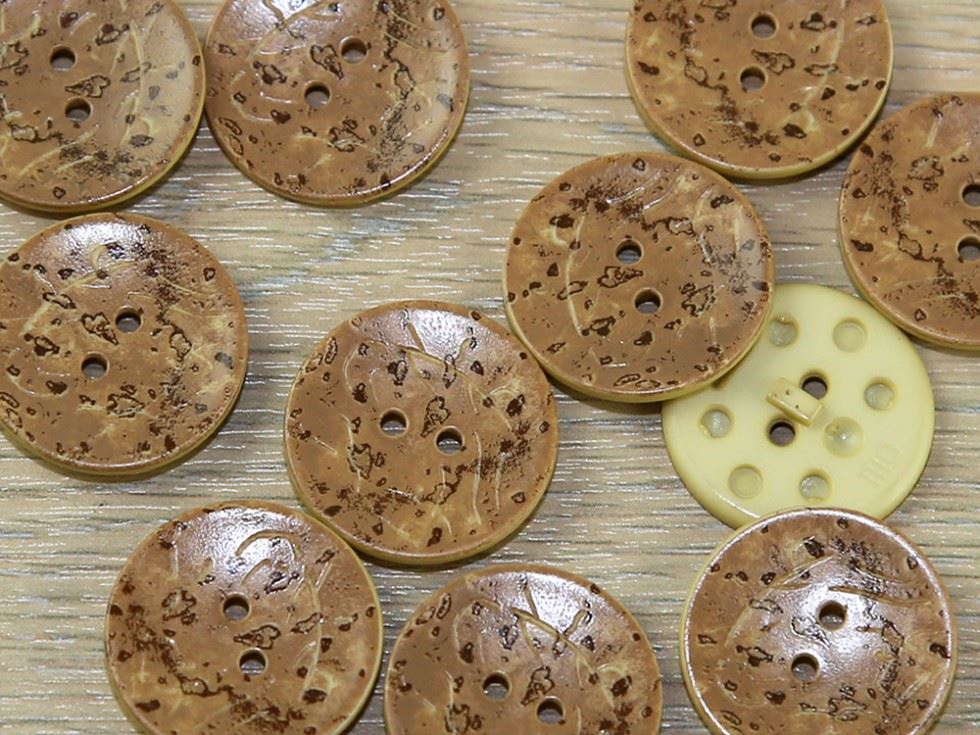 Dill Beige Round Texture Buttons (Value Pack)
