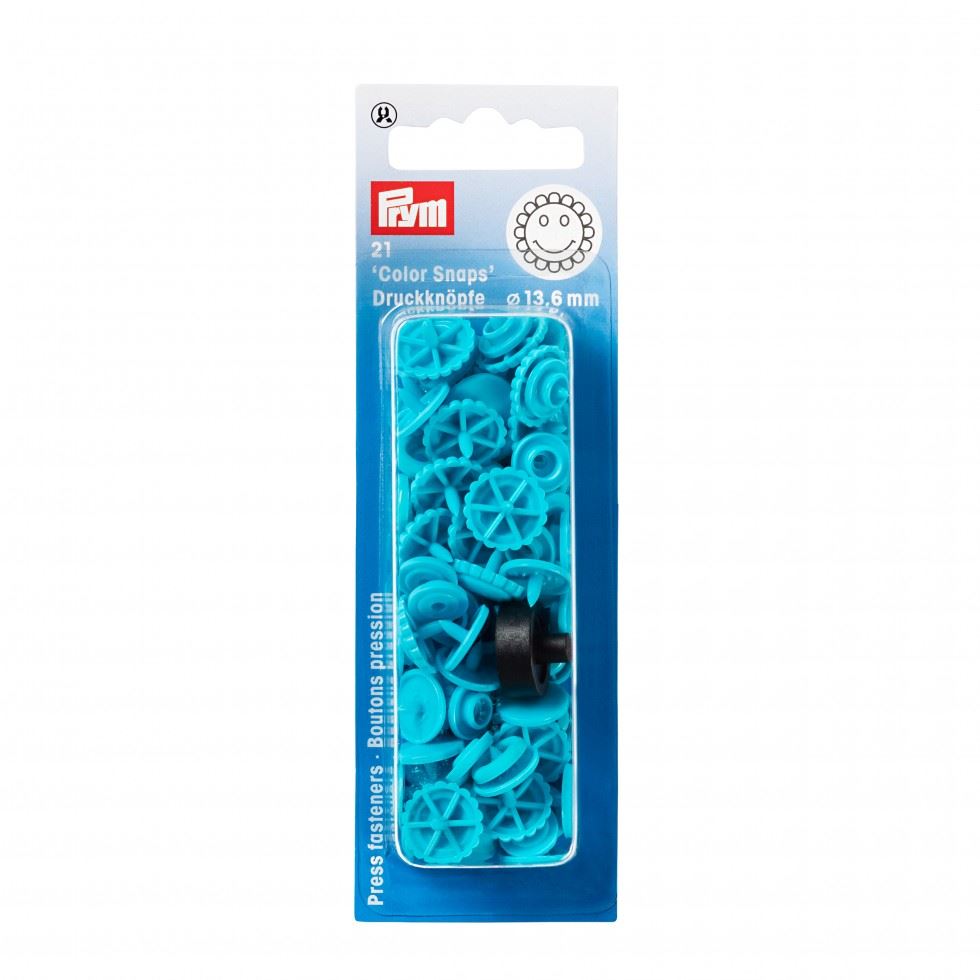 Prym Turquoise Flower Snaps Press Fasteners