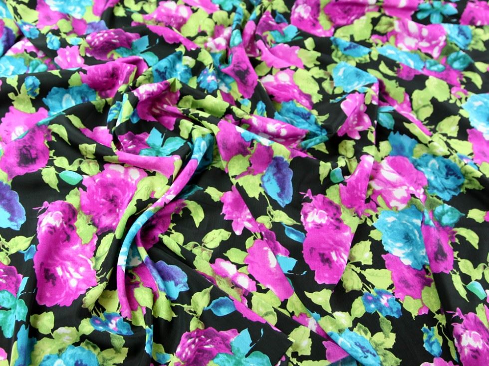 Cerise Deadstock Microfibre Smooth Crepe Fabric
