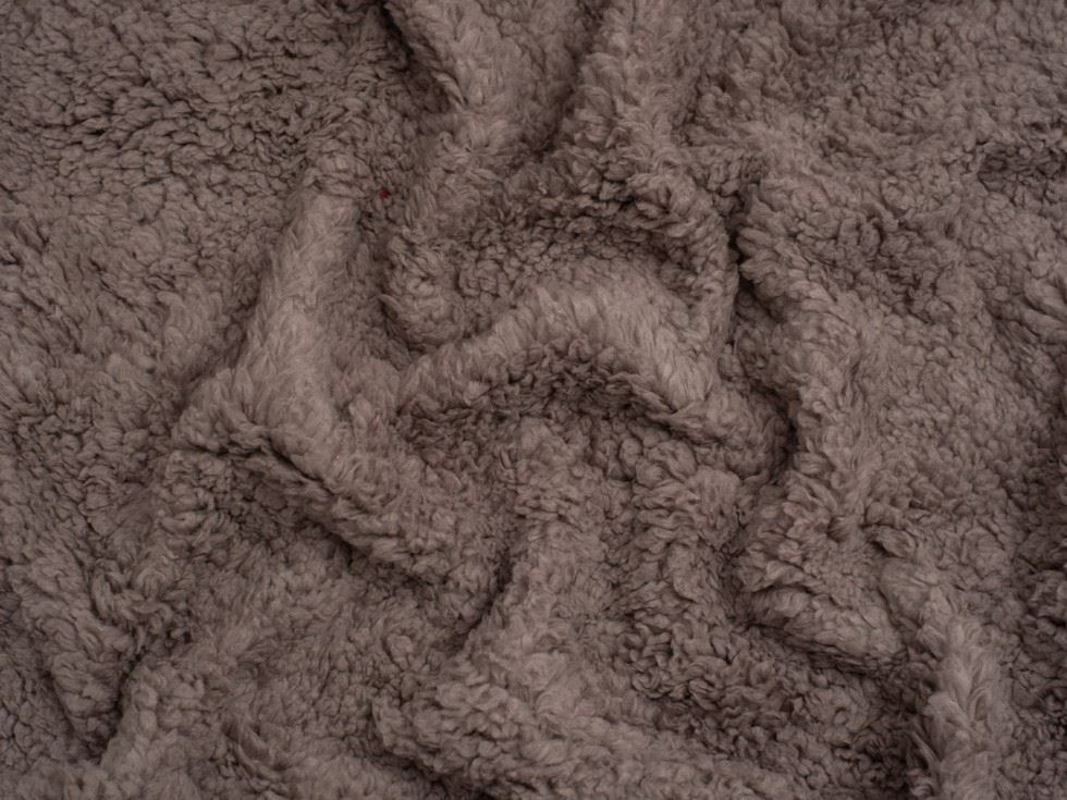 Minerva Core Range Taupe Super Soft Shearling Fleece Fur Fabric