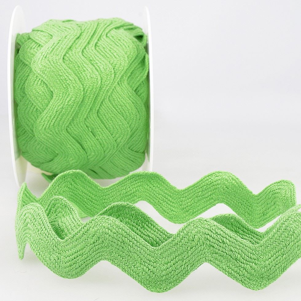 Stephanoise Anise Green Ric Rac Trim