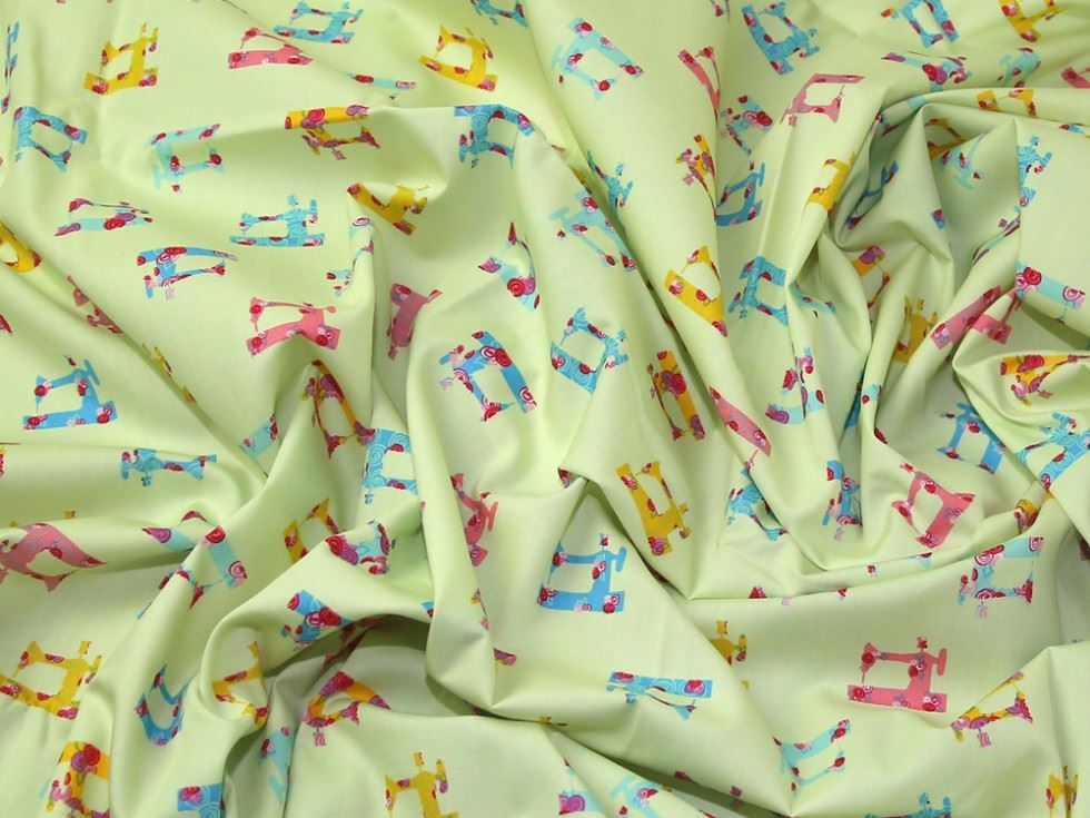 John Louden Green 100% Cotton Poplin Fabric