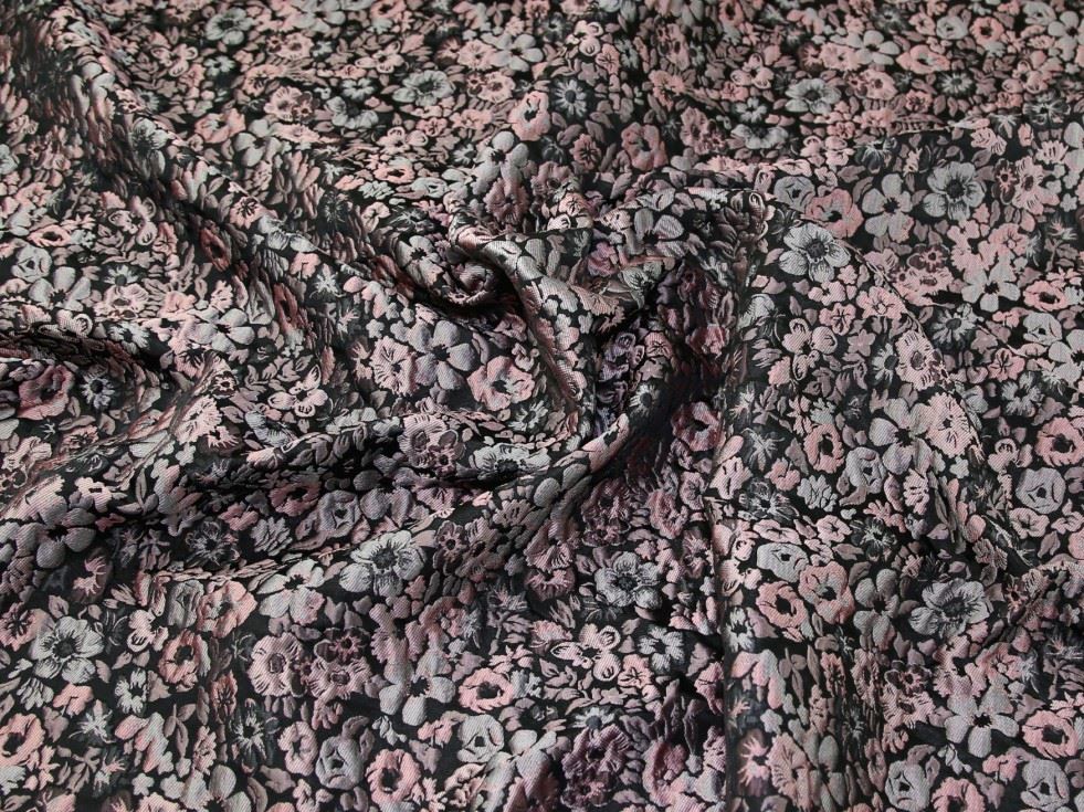 Minerva Core Range Bella Textured Woven Brocade Fabric Dusty Pink
 