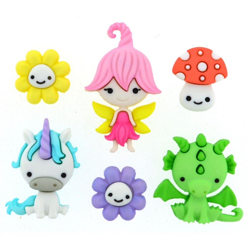 Dress It Up Fairies Welcome Buttons