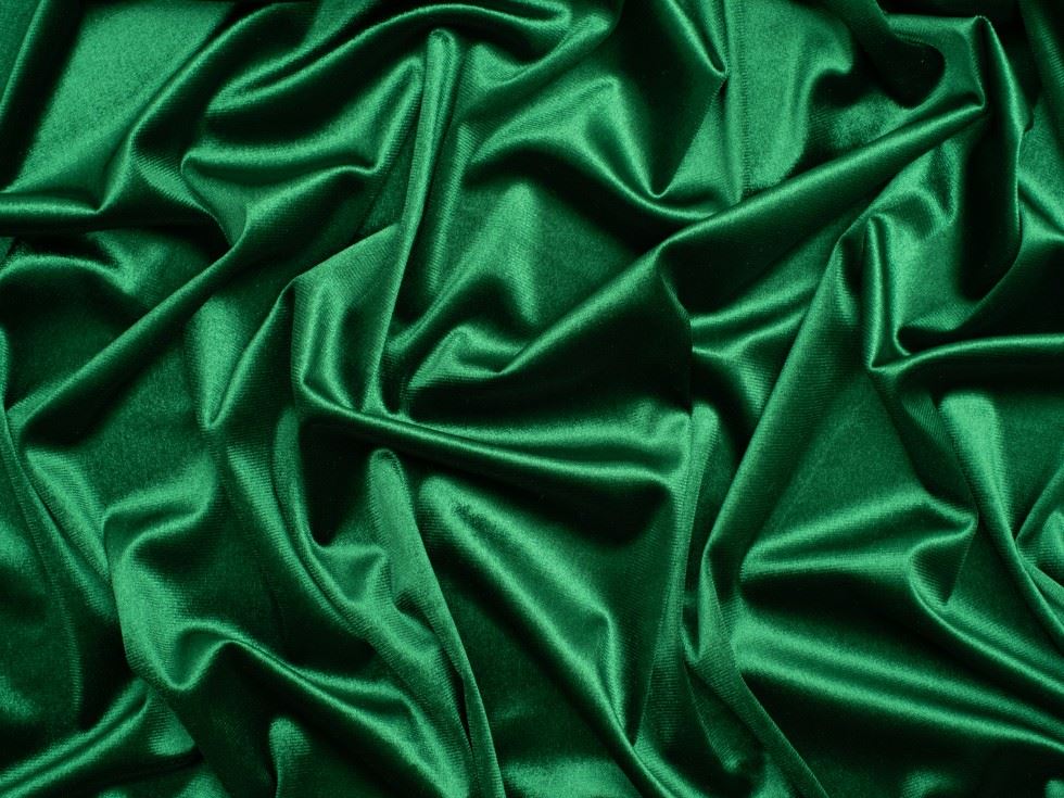 Glossy Panne Velvet Stretch Knit Fabric Bottle Green
 