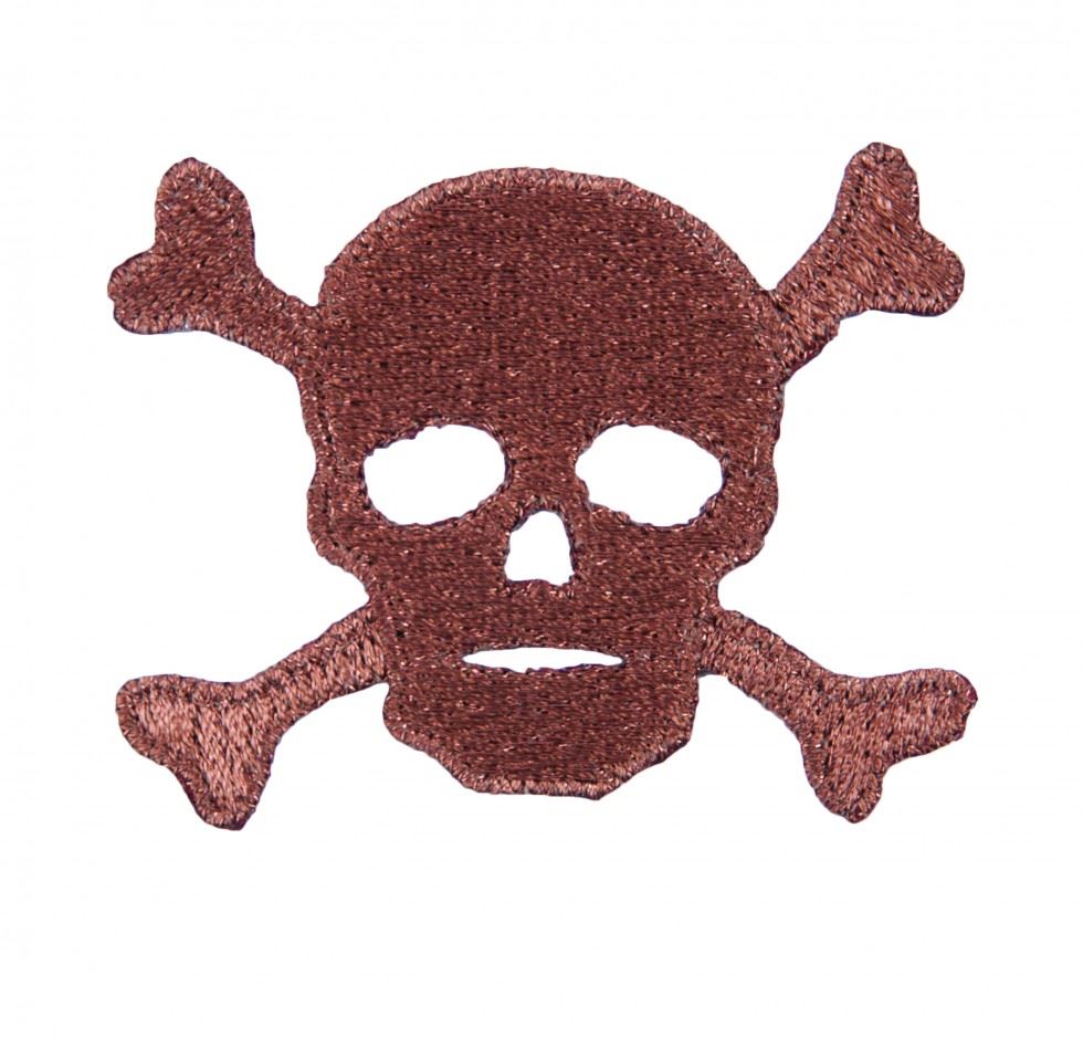 Craft Factory Brown Patch Motif Skull & Cross Bones