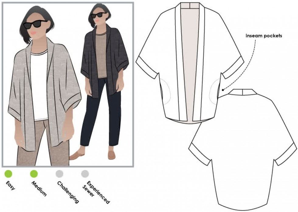 Style Arc Sewing Pattern Besharl Jacket
