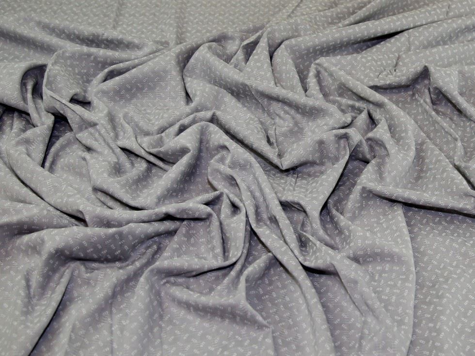 Silver Deadstock Dobby Cotton Gauze Fabric