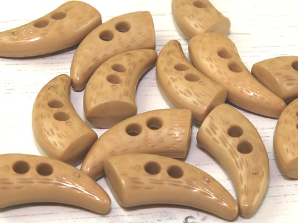Dill Beige Tooth Toggle Buttons (Value Pack)
