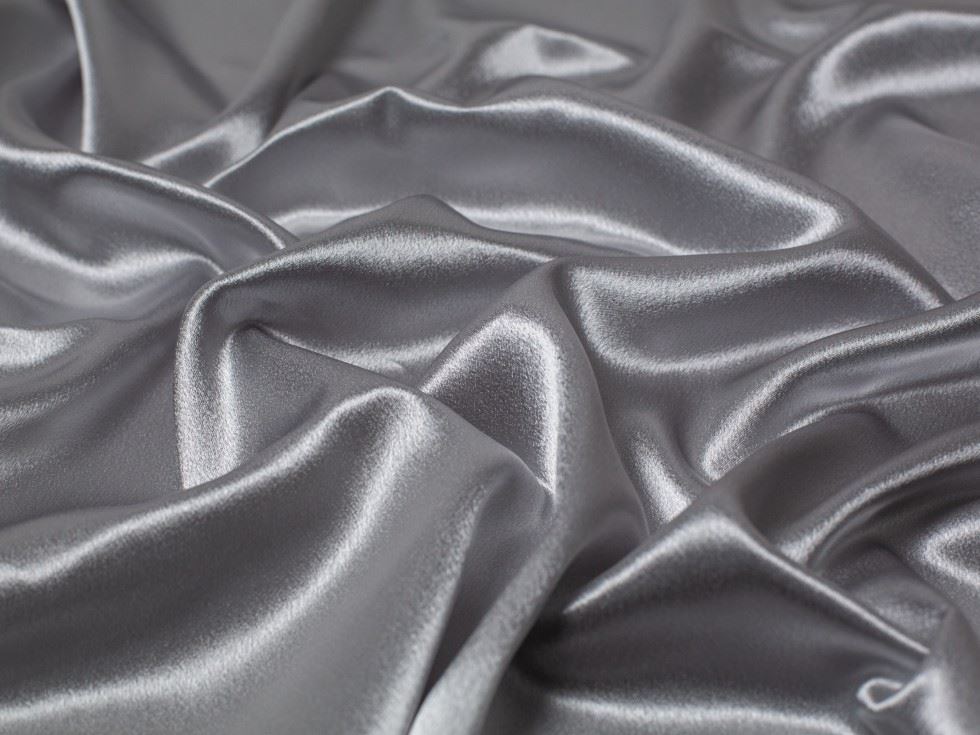 Crepe Back Satin Fabric Silver
 
