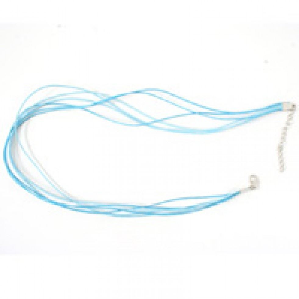 Trimits Ice Blue Waxed Cord With Clasp (Value Pack Of 5)