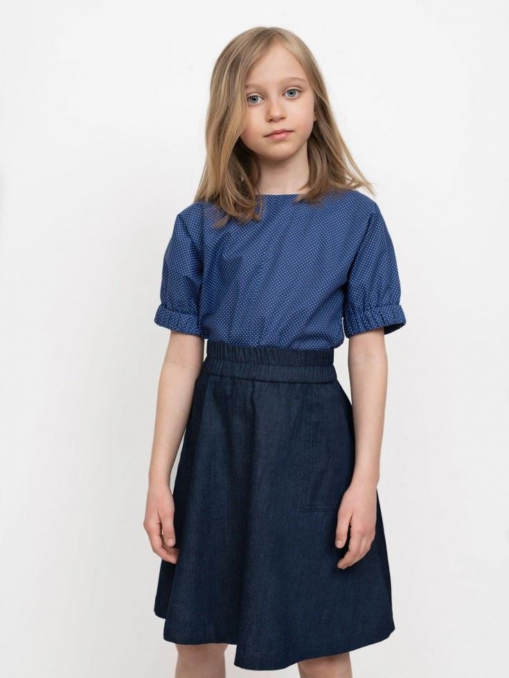The Assembly Line Sewing Pattern Elastic Waist Skirt Mini