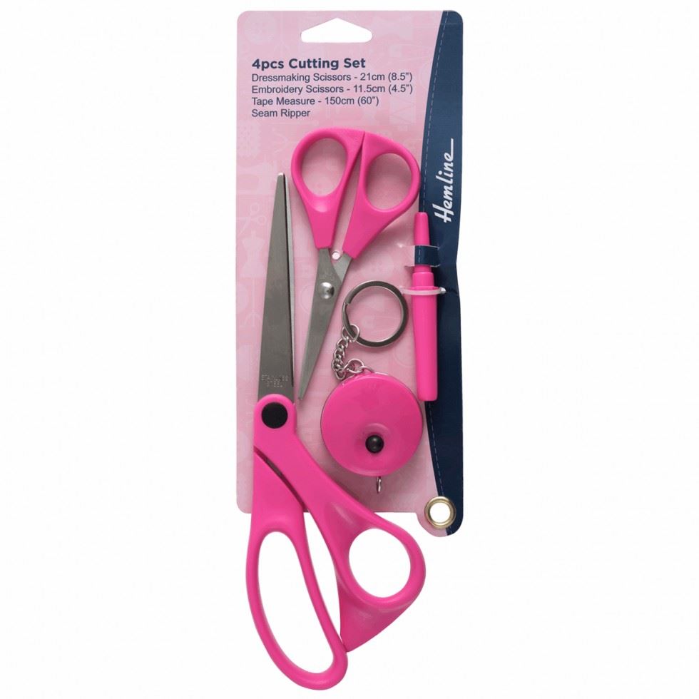 Image of Hemline Scissors & Tool Cutting Set Pink