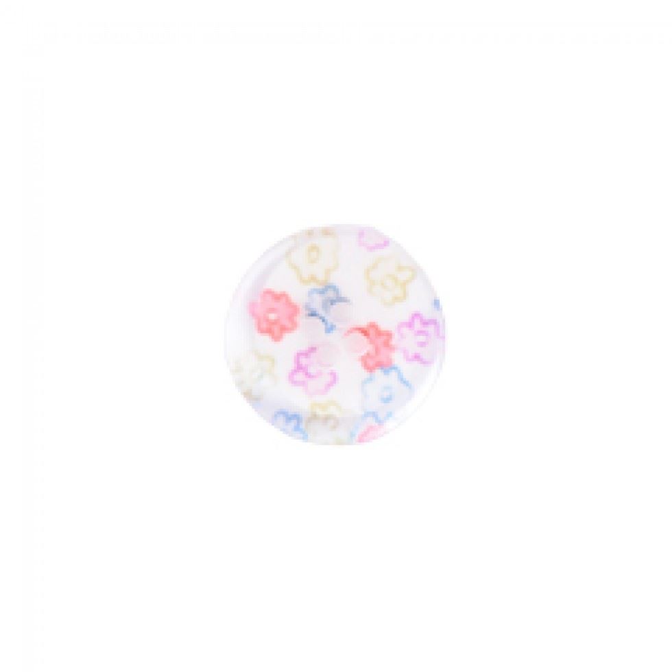 Crendon Multicoloured Round Floral Buttons (Value Pack)