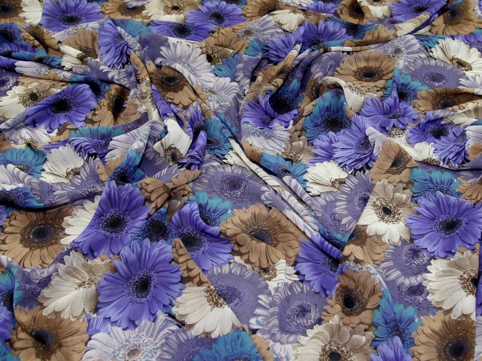 Deadstock Polyester Georgette Fabric Mauve & Stone
 