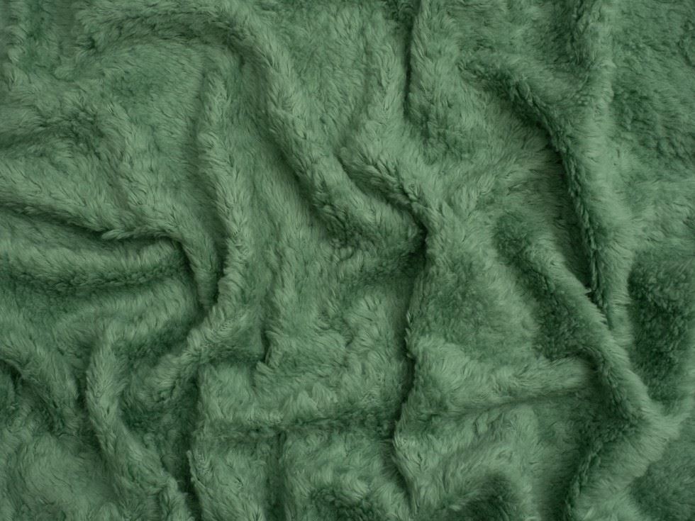 Minerva Core Range Cotton Sherpa Fleece Fur Fabric Mint Green
 