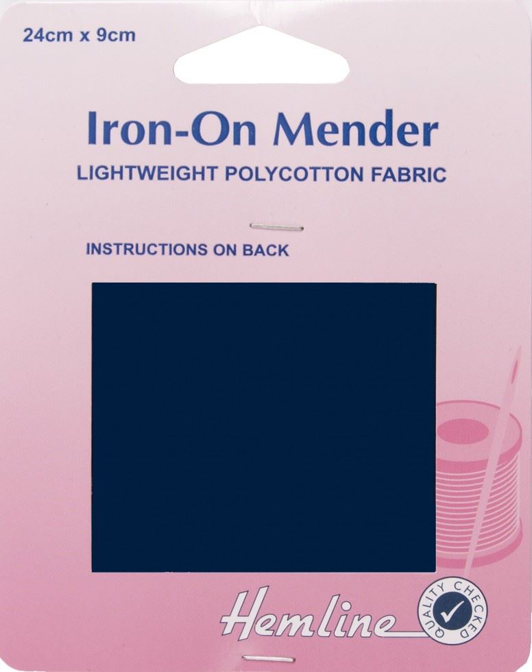 Hemline Navy Repair Fabric