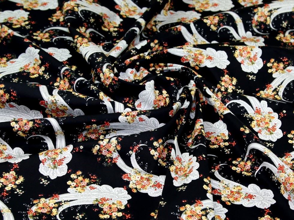 Black Deadstock 100% Cotton Poplin Fabric