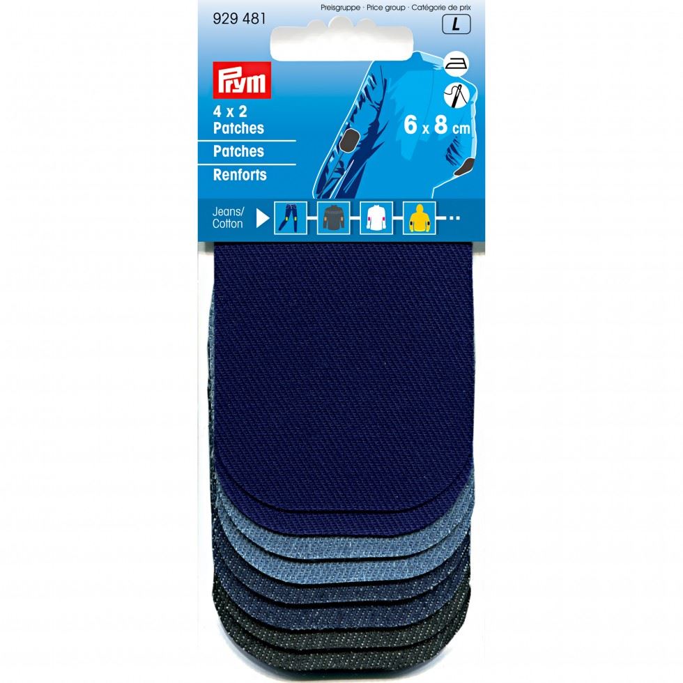 Prym Assorted Denim Patches Black & Blue