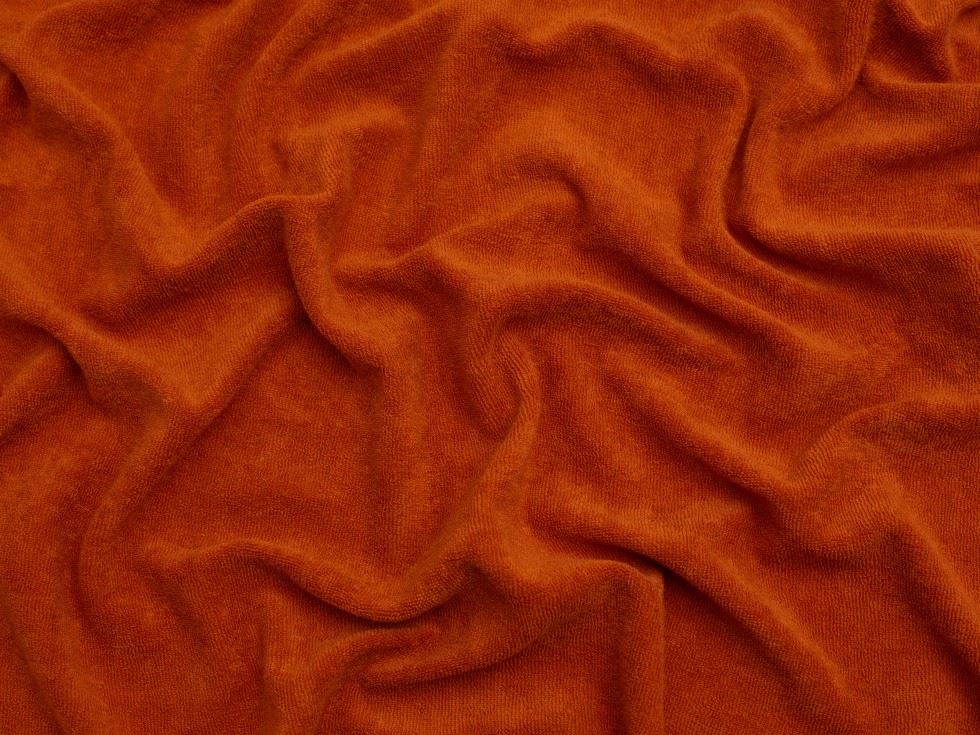 Minerva Core Range One Sided Cotton Towelling Fabric Rust
 