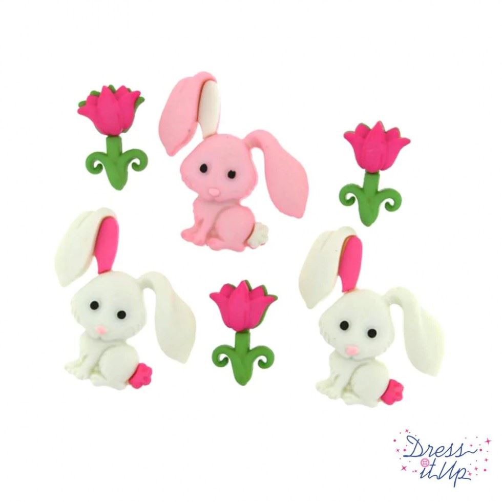 Dress It Up Bunny Love Buttons
 