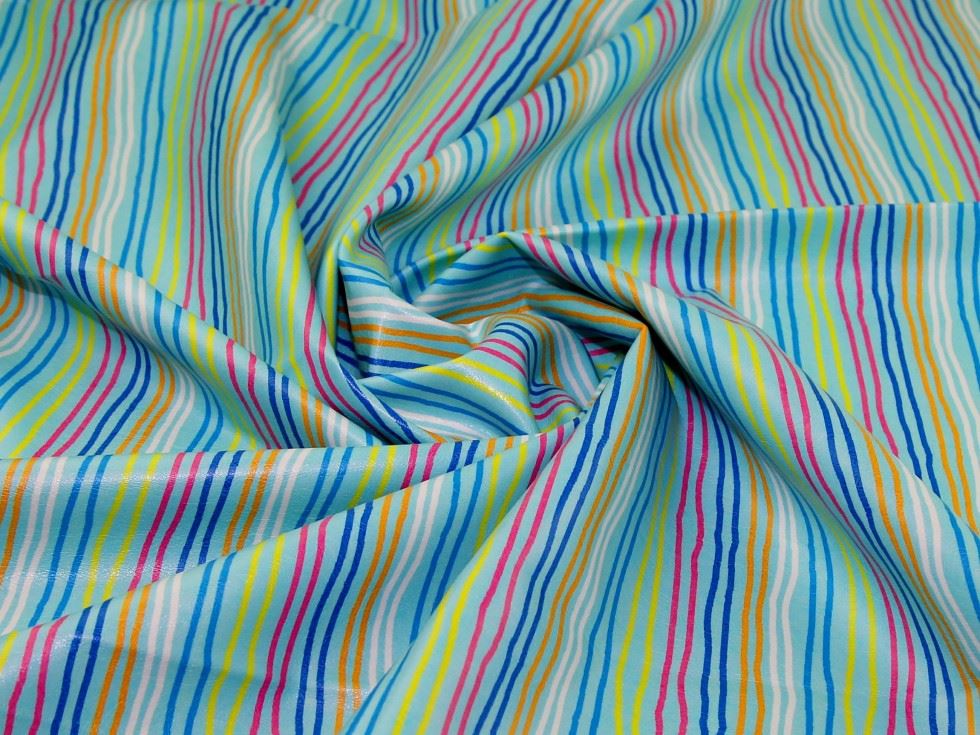 Blue Deadstock Faux Leather Fabric