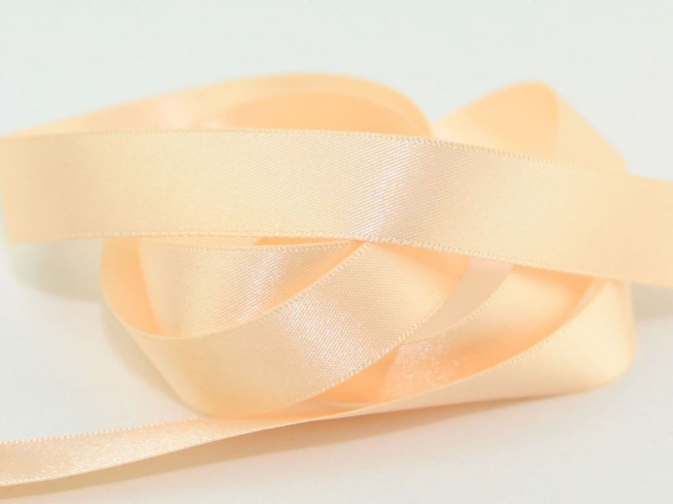 Berisfords 71 Peach Double Faced Satin Ribbon