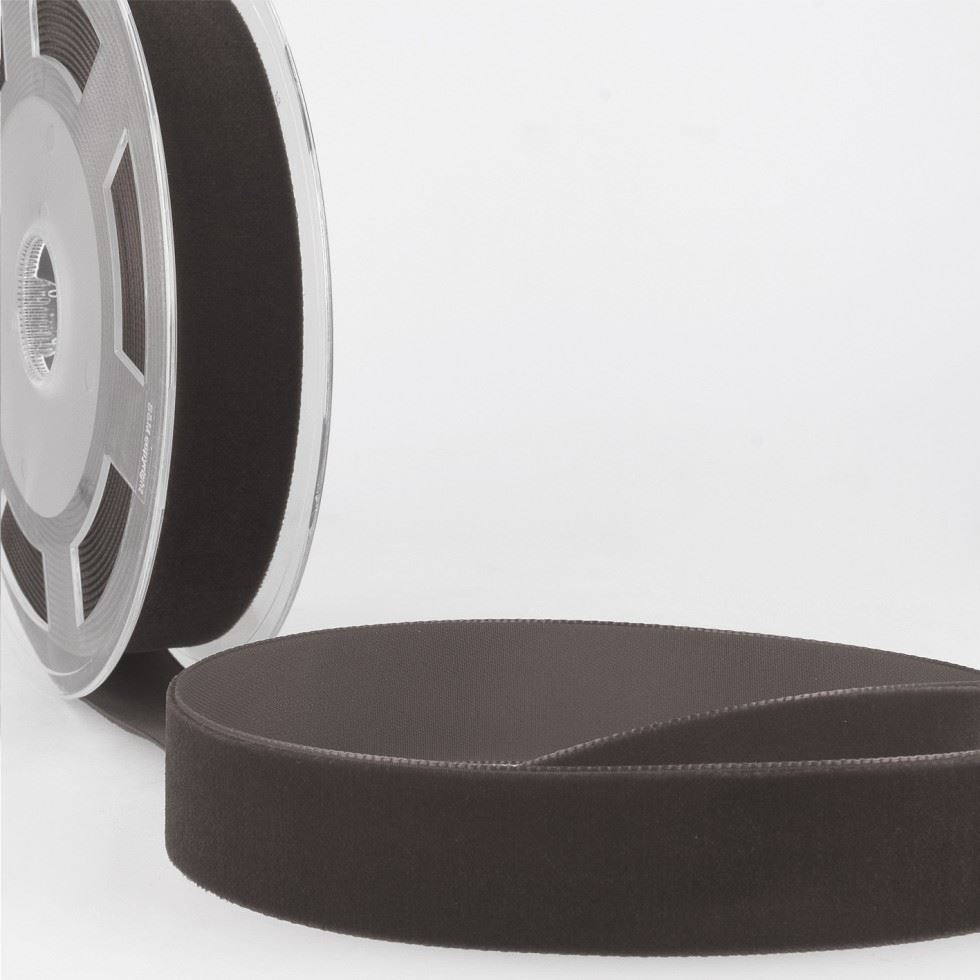 Stephanoise Velvet Ribbon Grey Black