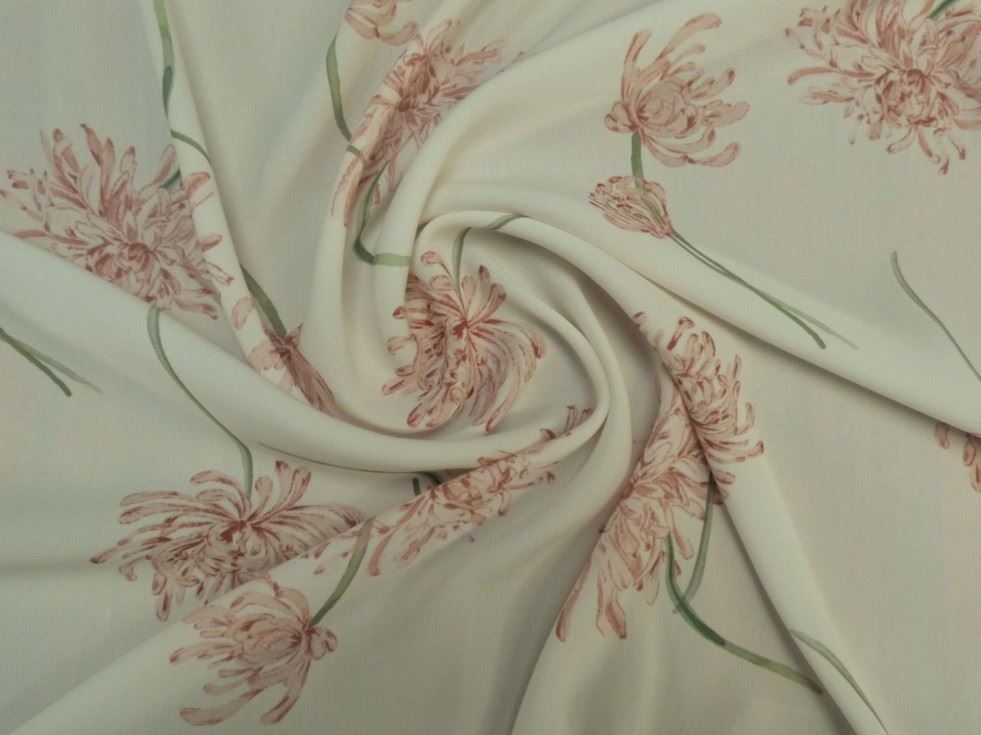 Lady Mcelroy Peach & Cream Lena Crepe Fabric