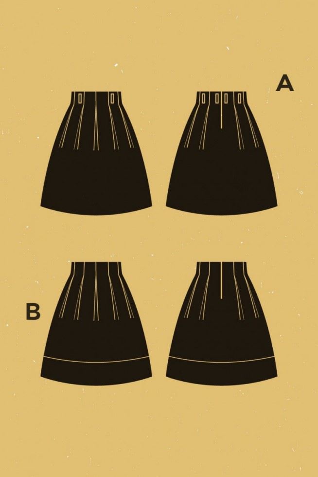 Deer and Doe Paper Sewing Pattern Chardon Skirt
 