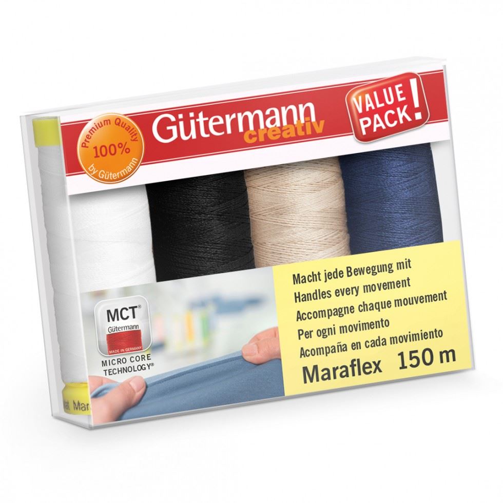 Gutermann Maraflex Elastic Stretch Thread Set Basics
 