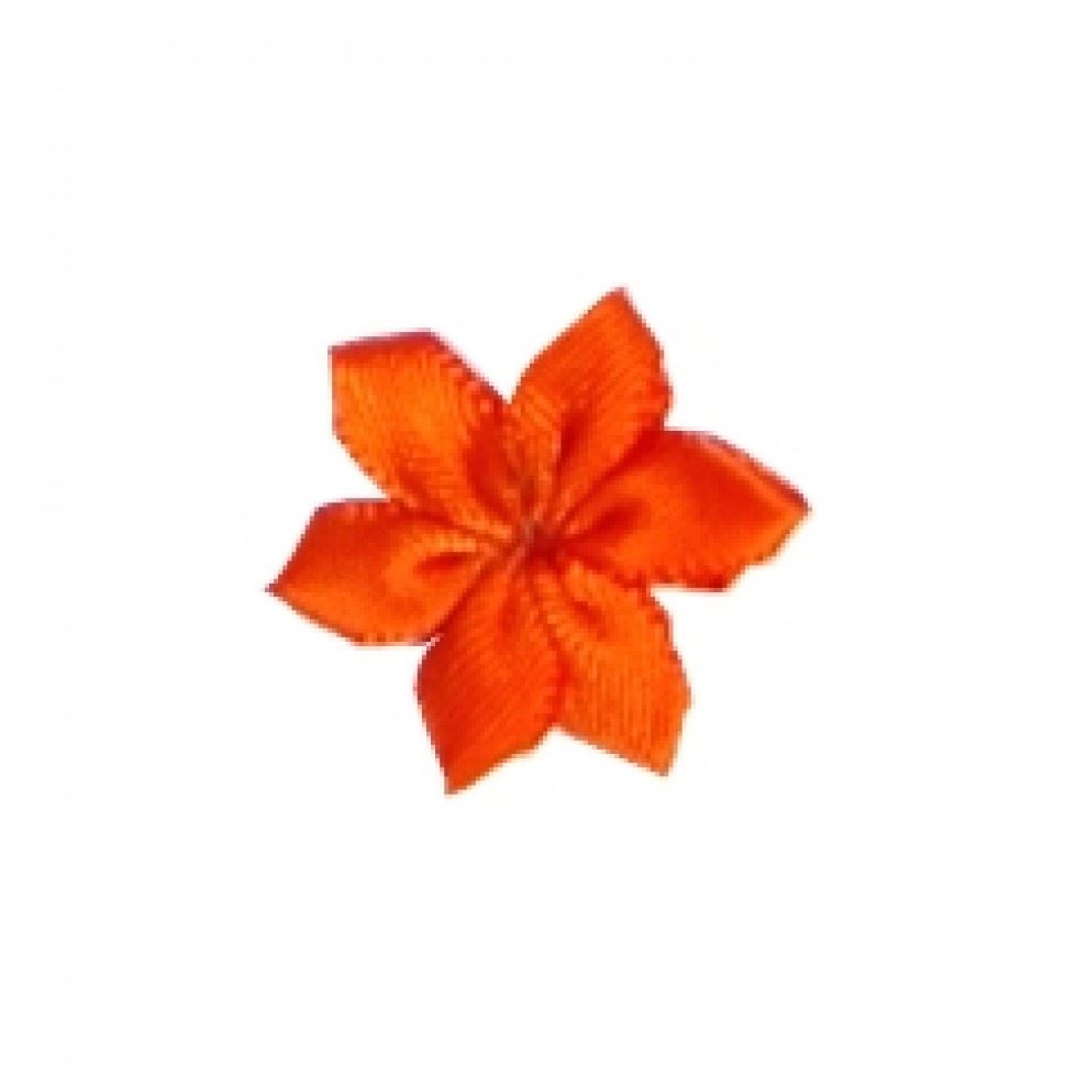 Berisfords 761 Autumn Orange Ribbon Petal Flowers