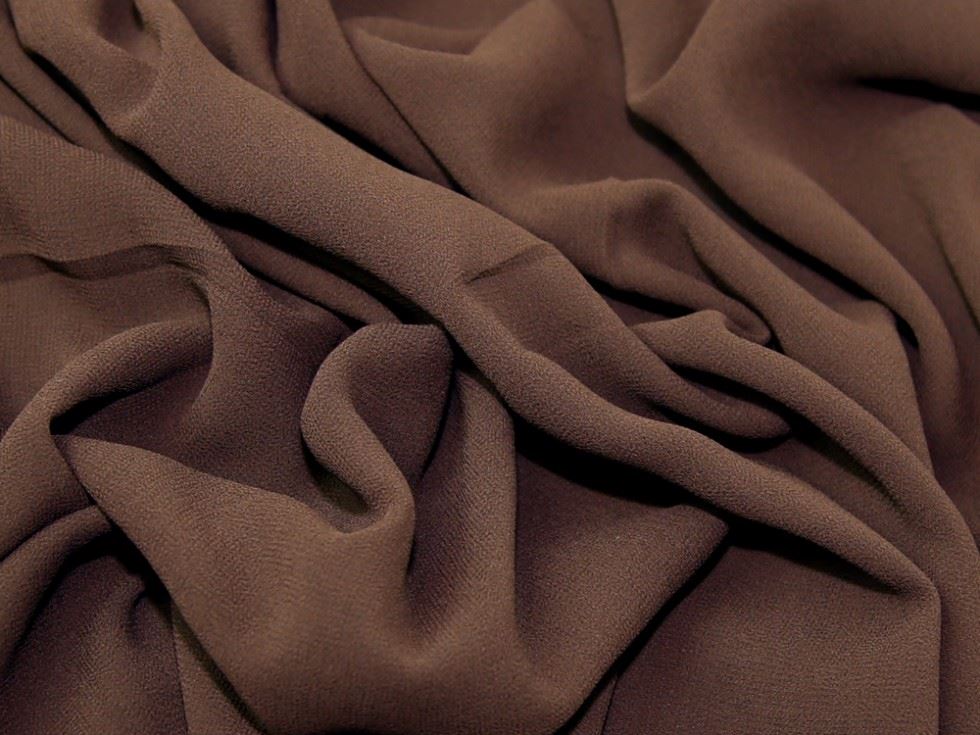 Deadstock Synergy Light Georgette Fabric Brown
 