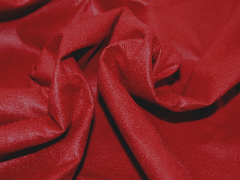 Wine Deadstock Wool Felt Fabric