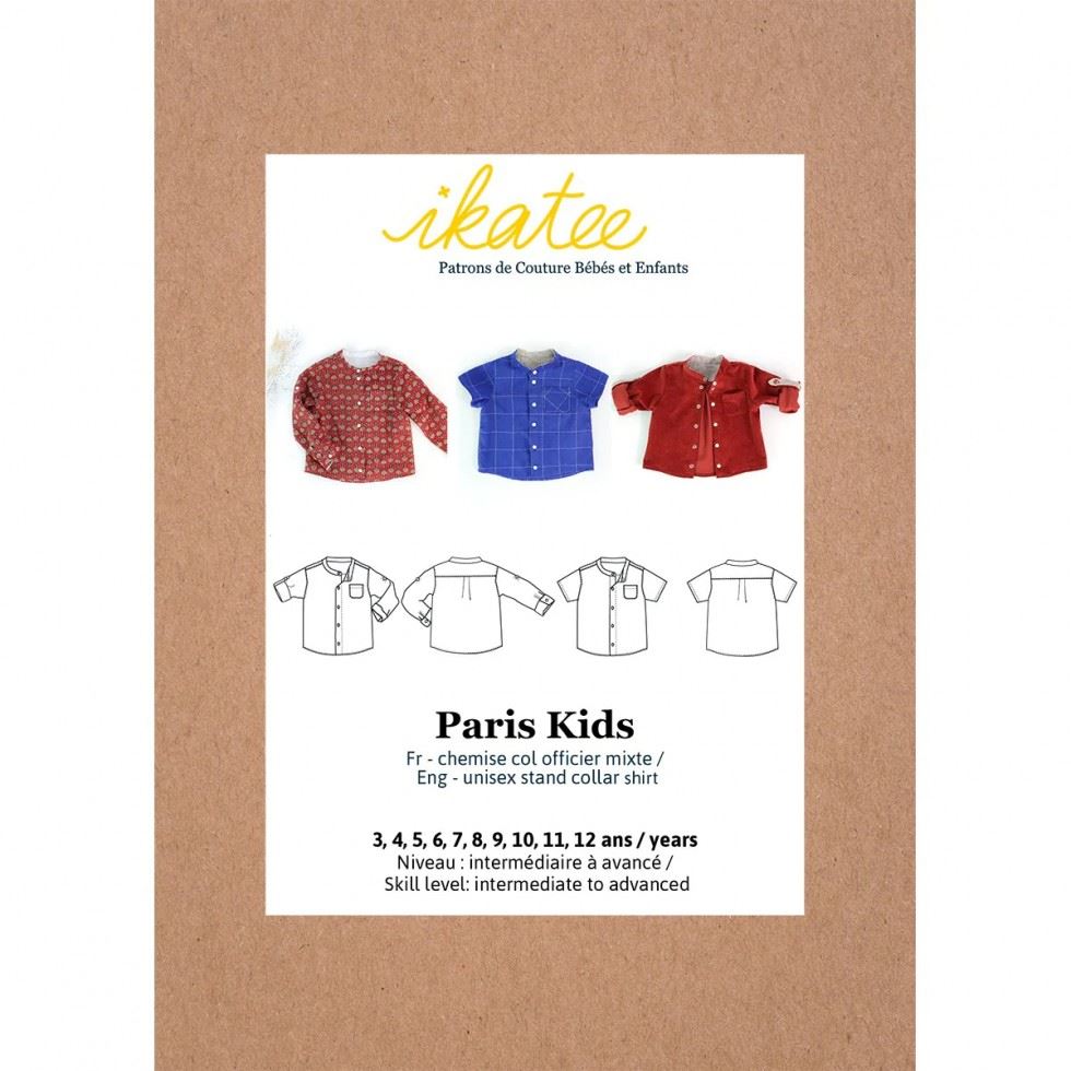 Ikatee Sewing Pattern Kids Paris Shirt