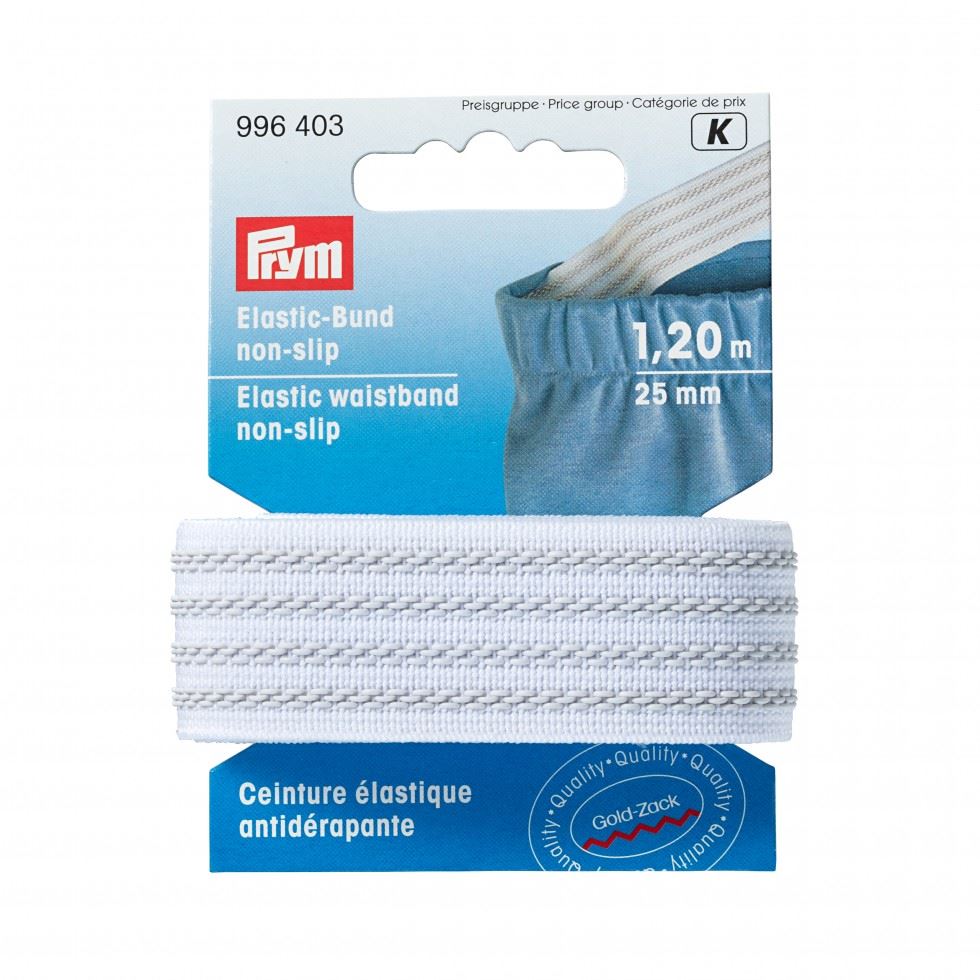 Minerva Non Slip Waistband Elastic White Prym 996403