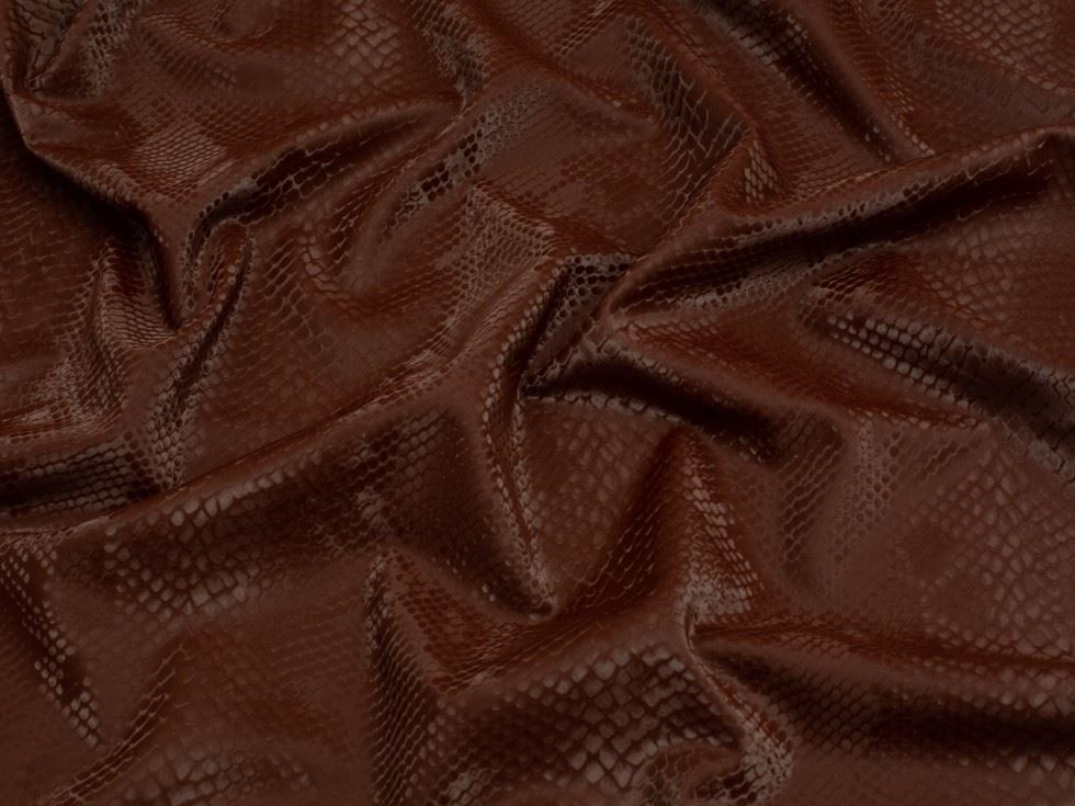 Minerva Core Range Brown Snakeskin Activewear Lycra Four Way Stretch Knit Fabric