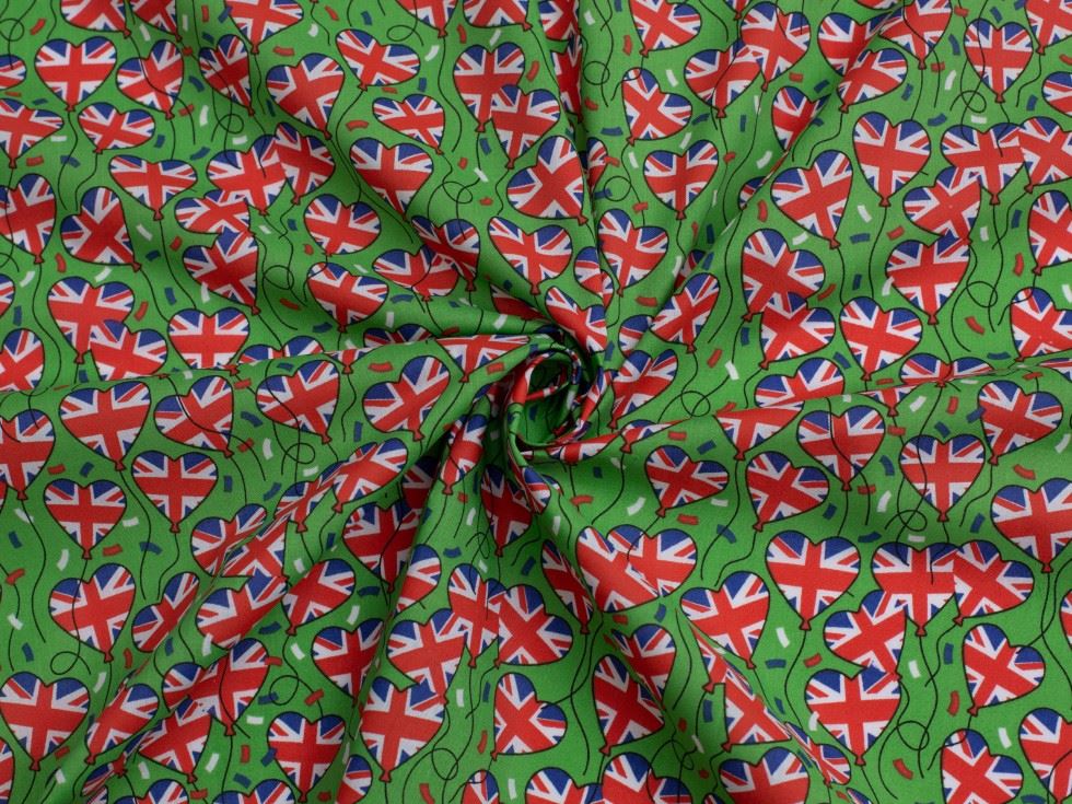Green Printed Polycotton Fabric