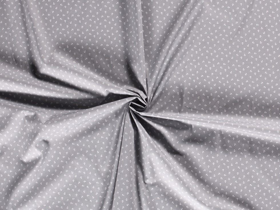 100% Cotton Poplin Fabric Grey
