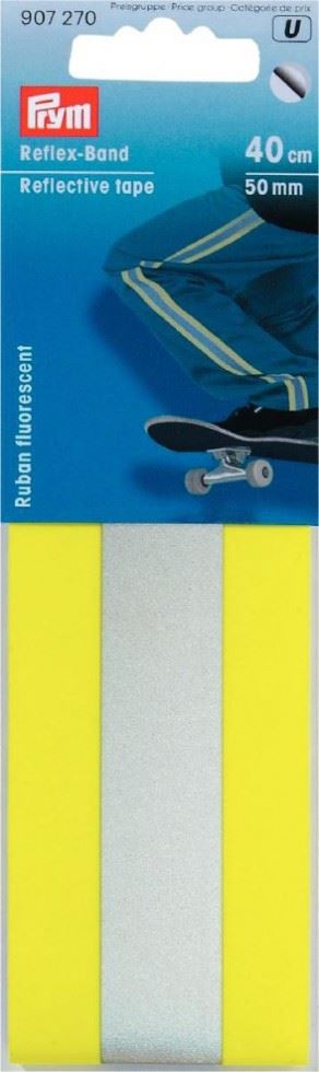 Prym Reflective Self Adhesive Tape Yellow & Silver
 