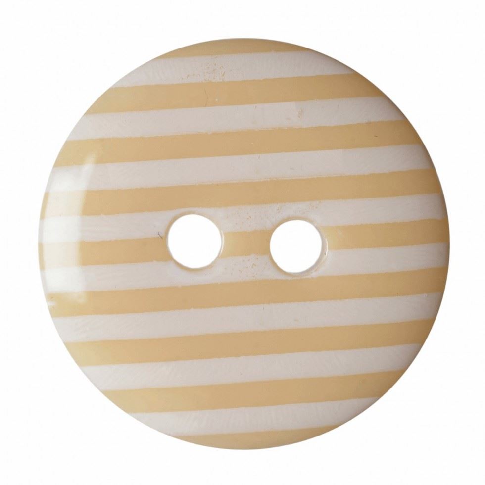 Hemline Cream Round Stripe Buttons