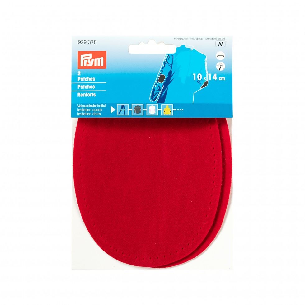 Prym Red Imitation Suede Elbow Patches