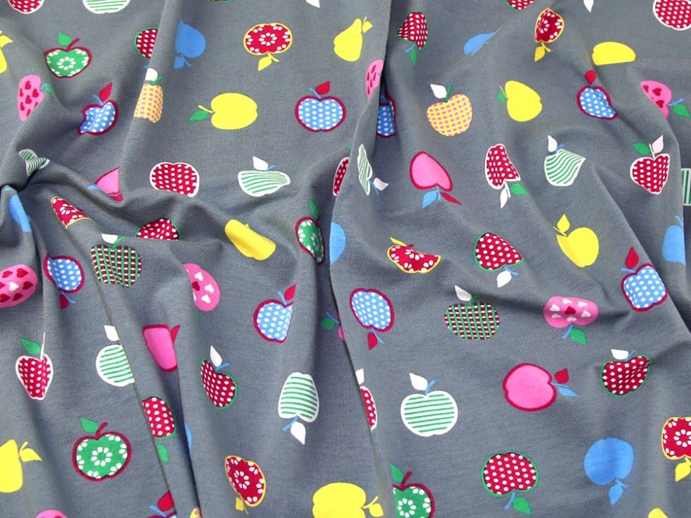 Grey Deadstock Cotton Jersey Stretch Knit Fabric