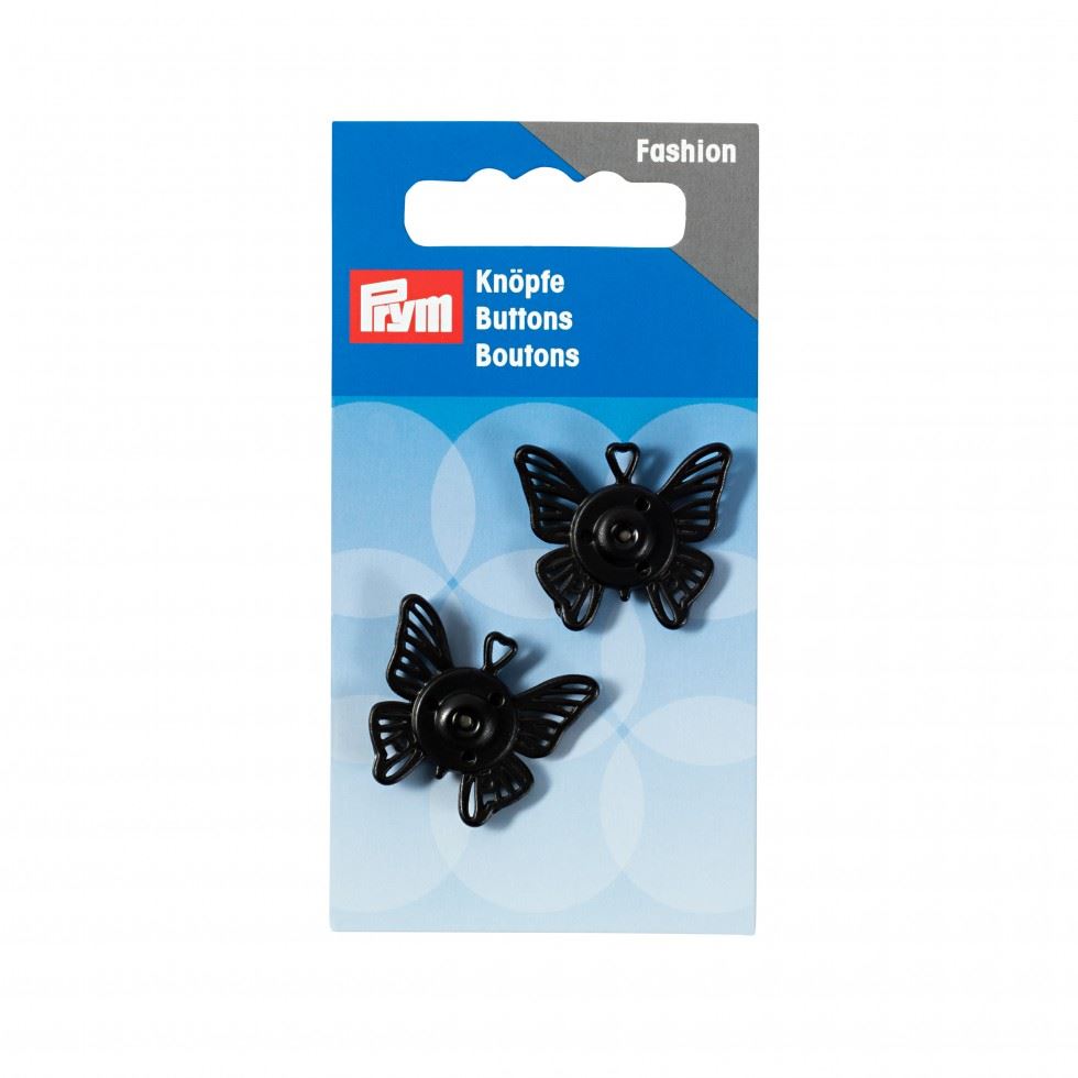Prym Butterfly Metal Snap Fasteners Black