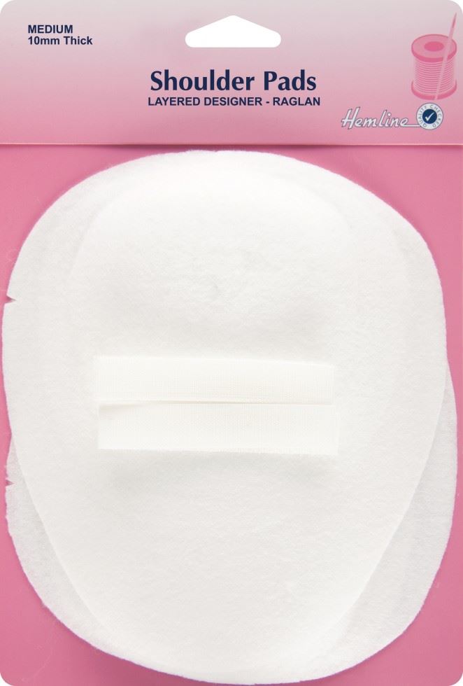 Hemline White Layered Shoulder Pads