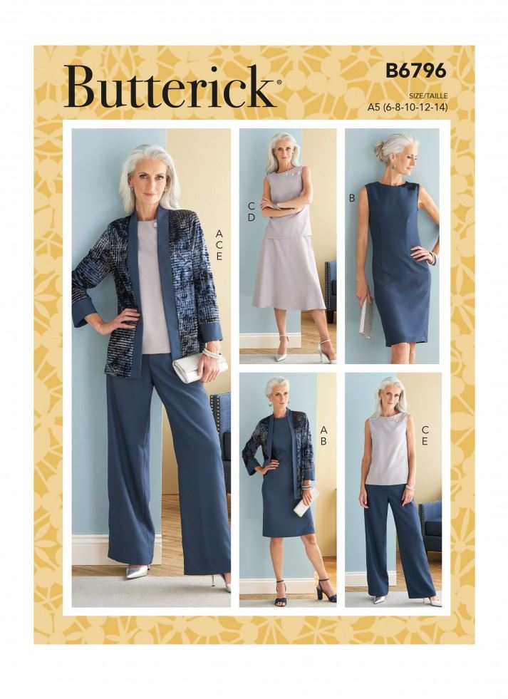 Minerva Sewing Pattern 6796 Butterick Butterick-6796-F5