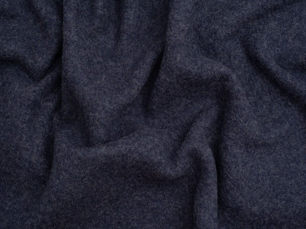 Minerva Core Range 100% Pure Boiled Wool Coating Fabric Melange Cadbury Purple
 